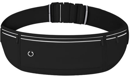 Running Belt for Phone Large Capacity Running Bags for Women Men Runner Waist Bag with 3 Pouches Reflective Strip No Bounce Waterproof Running Belt for Walking, Cycling, Gym Money Belt & More
