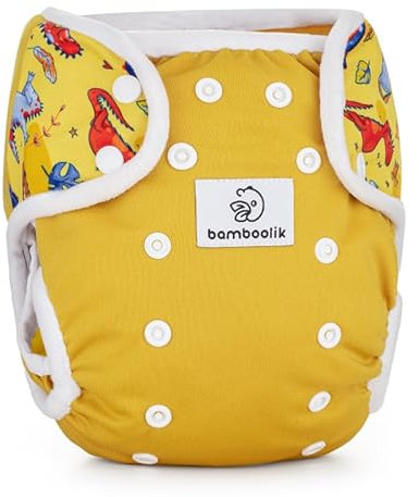 Bamboolik. Windelhöschen, wasserdicht, waschbar, Einheitsgröße, Duo, Verschluss mit Knöpfen, doppelte seitliche Barriere, zwei Gummibänder der Taille.
