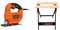 BLACK+DECKER KS501-QS, Sierra de Calar 400 W, velocidad de 3000 Carreras/Minuto & WM301-XJ Banco de Trabajo WORKMATE, Sistema de Doble Manivela, Función Plegable