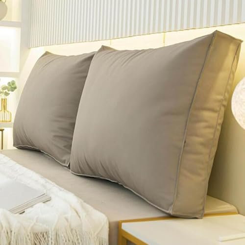Cuscini Testata Letto Singolo/Matrimoniale Cuscino Schienale Divano Imbottita Supporto Lombare Cuscino per Letto e Divano Cuscino da Lettura Removibile Lavabile Cuscini Grandi(D,80x50/31x19in(1pc))