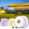 2er-Pack Camping Lichterkette Aufrollbar, Tragbare Wiederaufladbare LED Lichterkette mit 8 Beleuchtungsmodi,Lichterketten Außenbereich Für Outdoor Camping Hof Dekor Lichterkette