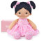 LeyaDoll Weiche Stoffpuppe (32cm), Geburtstags- & Taufgeschenk für Mädchen – Liebevolles Baby Spielzeug 0–3 Jahre – Mein erster Schutzengel –Florabelle-Girl-Pink-Tanned