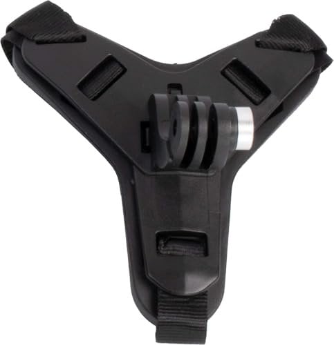 Reflex Camera Motorcycle Helmet Chin Mount with Adjustable Straps for GoPro Hero 13/12/11/10/9/8/7/6/5/4/3 & DJI Osmo & other Action Cameras w/Vibration Reduction