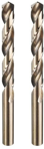 sourcing map 2pcs M35 Cobalt Twist Drill Bit Set 12mm Dia High-Speed Steel Metric Drill Bits 150mm Overall Length for Drilling Cutting Through Hard Metals Stainless Steel