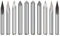 Set di 10 punte per incisione a macchina CNC, in acciaio ad alta velocità, per router CNC, 0,1 mm, 20°, 30°, 45°, 60°, 90°