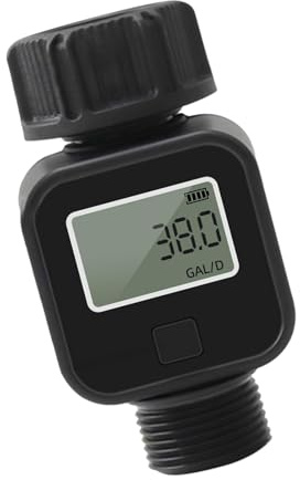 Wasserzähler, Wasserzähler, LCD-Wasserzähler, Gartenschlauch-Wasserzähler, Wasserverbrauchs-Tracker, Gallonen-Liter-Wasserzähler, Ratenzähler, Wohnmobil-Wassertankzähler, Rasensprinkler-Messgerät,