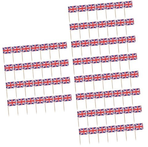 Amosfun 600 Piezas Palillo De Inserto para Pastel Accesorios De Asta De Palillo De con del Unido Palillos De con del Unido
