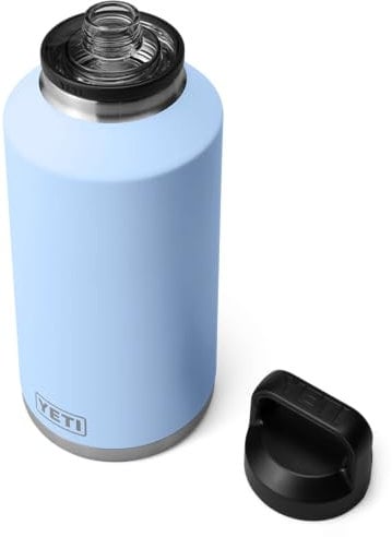YETI Rambler Bottle Chug, Vaccum Insulated Stainless Steel Bottle with Chug Cap, Big Sky Blue, 64 oz (1.9 L)