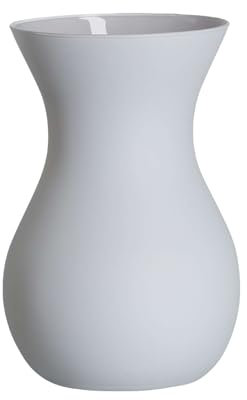 Ritzenhoff & Breker Annalena Vase, 18 cm, Moderne Tischvase mit softem Matt-Finish, Bauchige Dekovase zur Dekoration, Glas, Grau