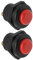 VGOL 2 Pezzi Interruttore A Pulsante Per Auto 12V 25A Interruttore Clacson Interruttore A Pulsante Momentaneo Parte Di Ricambio Interruttore Di Avviamento Con Foro Di Montaggio Da 22 Mm Rosso