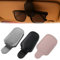 3 Pcs Sunglasses Holder For Car, Car Sunglasses Holder, Leather Eyeglass Holders, Universal Fit For Most Car Glasses, Compact Sun Visor Glasses Clip For Car (Black Gray Pink)