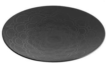 Windmilne Plato de Cena, Platos de Cocina, Platos Negros Occidentales para Carne, vajilla de cerámica para el hogar, Plato Plano para Restaurante (27,5 cm, Talla única)