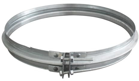 Abrazadera tubo chimenea conducto escape ajustable rapida galvanizado metalica ducto redondos estufa abrazadera union tubo de escape con tornillo tubería cierre ballesta para bidón con tapa (300mm)