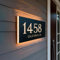 Targhetta con numero civico a LED, illuminata, in acciaio inox e acrilico, impermeabile, per casa, appartamento o ufficio