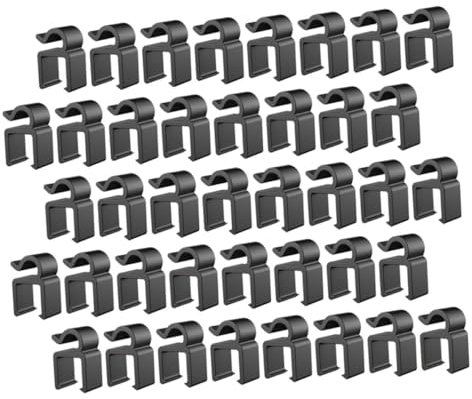 Hoement 40Pcs Mobile Phone Stand Cable Clip Plastic Phone Clamp for Microphone Arm Mount Cable Holder Clips for Home Desk Organization