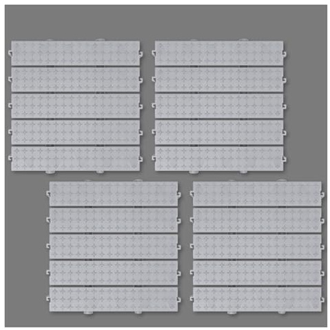 4 Teiliges Set Ineinandergreifende Bodenfliesen Outdoor Duschmatte Rutschfest Terrassenfliesen Unter Dem Waschbecken im Badezimmer