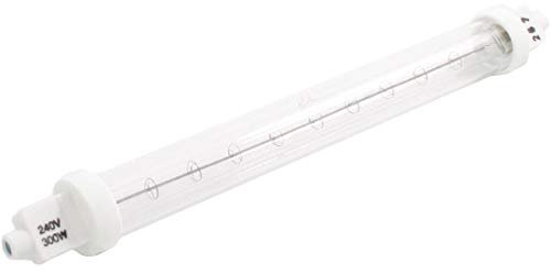 500W Jacketed IR Quartz Heat Bulb 220mm Lamp Light Food Safe Push Fit