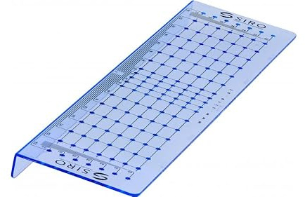 SIRO Bohrschablone Plön, Schlicht, Kunststoff blau transparent, 288 mm x 17 mm x 74 mm, H163-288A18V1K