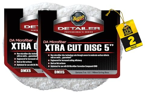 Meguiar's DMC5 Detailer DA Microfibre Xtra Cut Disc 5 (2 Pack), White