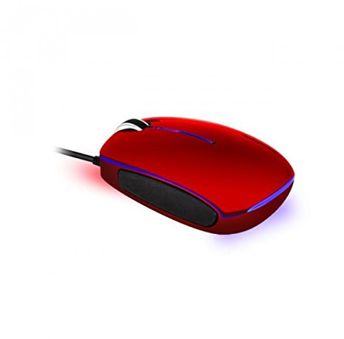 Advance Mini mouse ottico USB rosso PC portatile scrivania LED blu 1000dpi nuovo