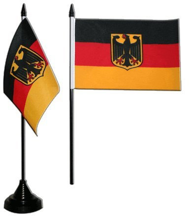 Flaggenfritze® Tischflagge Deutschland mit Adler 10x15 cm