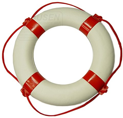 Rettungsring mit Rundumleine 57 * 34 cm weiß/rot