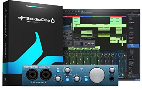 PreSonus AudioBox iTwo, Audio Interface, USB and iOS/iPad, For Recording, Streaming, Podcasting, with Software Bundle including Studio One Artist, Ableton Live Lite DAW