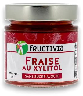 Mermelada de fresa Mermelada sin azúcar con xilitol 250 g de crema