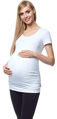 Be Mammy Damen Bauchband 04 (Weiß, S)