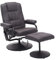 HOMCOM Fauteuil de Massage et Relaxation électrique pivotant inclinable avec Repose-Pied revêtement synthétique Chocolat