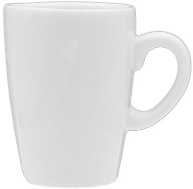 Holst Porzellan PA 154 Porzellan Mokka/Espressobecher Palermo 0,08 l, weiß, 7.5 x 5.3 x 7 cm, 6 Einheiten