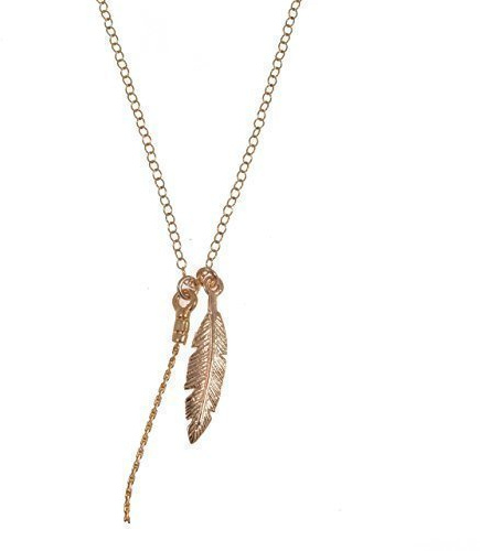 Feather necklace 14k Gold filled Chain Feather Pendant Necklace for women Length 41 cm/16 inch+5cm Extender