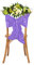 WedDecor Lilac Purple Satin Sash Ribbon Fuller Bow for Bridal Wedding Birthday Engagement Reception Party Banquet Event Dining Chair Decoration -7 x 108 (18 x 274cm) - 25pcs