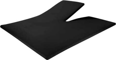 Sleeptime Splittopper Spannbettlaken 180x200 cm – 100% Jersey Baumwolle mit Elasthan – Schwarz – Atmungsaktiv, Hautfreundlich & Pflegeleicht – Für Boxspringbetten & Topper