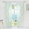 ESLIR Gardinen mit Schlaufen Vorhänge Gardinenschals Transparent Schlaufenschal Wellen Muster Voile Grün BxH 140x245cm 1 Stück