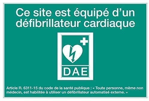 Hinweisschild DAE, Modell 4, 10 x 15 cm, mit Defillator