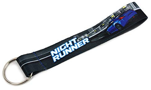 Auto Schlüsselbänder Lanyard Tuning Style - Static - AirRide - Racing - Turbo - JDM - Drift - Schlüsselanhänger Keychain (Night Runner)