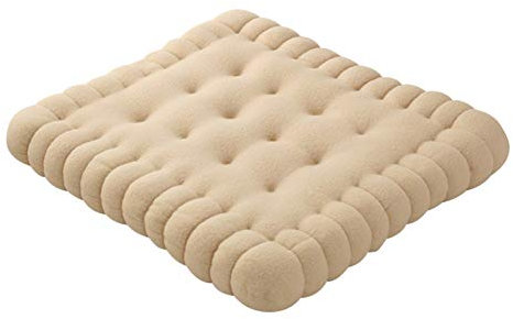 pengyus Kissen Keks Form Anti-Ermüdung PP Baumwolle Safa Home Decoration Kissen Beige