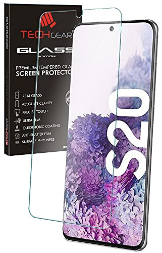 TECHGEAR Glass Edition Kompatibel mit Samsung Galaxy S20 / S20 5G, glas Schutzfolie [2.5D Round Edge] [9H Härte] [Kristallklarheit] [Kratzfest] [Keine Blasen]