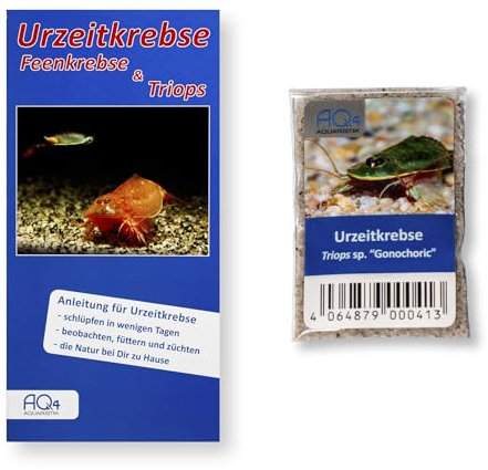 AQ4Aquaristik Triops sp. Gonochoric RARITÄT - ca.100 Urzeitkrebse Eier - Zuchtansatz mit Anleitung