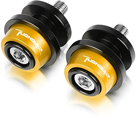 Für Aprilia RSV4 R RSV4 RR Tuono V4R V4 1100 2010-2017 Schwingenspulen Ständer Slider Schrauben 2021 2020 Motorrad CNC Zubehör Motorrad Absturzsicherung (Farbe : Gold)