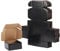 EXYGLO 4x4x2 inch Cardboard Postal Boxes 25 Pack, 102x102x51 mm Black Gift Boxes for Packaging, Small Shipping Box Mailers for Posting Mailing Small Business