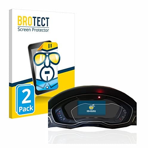 BROTECT (2 Stück Schutzfolie für Audi A4 B9 2017 Virtual Cockpit Displayschutz Folie Made in Germany, Ultra-Klar