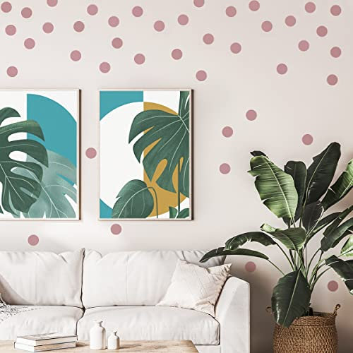WandSticker4U®- 162x Wandtattoo Punkte in ROSÉGOLD metallic selbstklebend I Wandsticker Kinderzimmer Kreise rose I Wand Deko für Schlafzimmer Babyzimmer Möbel Aufkleber Dots