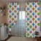 ZAPVI Fenster Vorhang Schlaufen-Vorhang Cartoon & Eule Dekorative Gardine Schlaufenschal Fenster-Schal 2er Set Größe:2 x B75 x H166cm