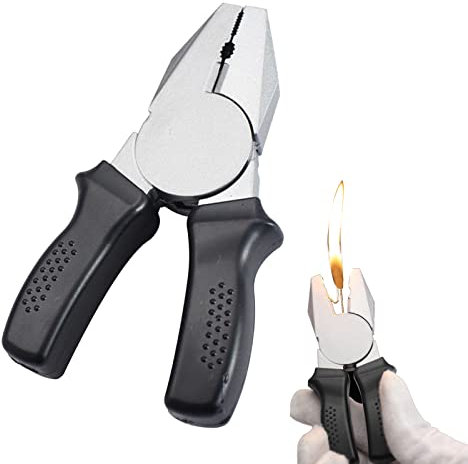 Torch Lighter, Creative Pliers Ax Hammer Design Butane Lighter, Windproof Butane Gas Lighter, Cool Adjustable Soft Flame Lighter, Refillable Butane Lighter for Outdoor Indoor(Pliers)