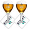 Roxley | Leffe Half Pint 25cl Bicchieri da birra X2 | Viene fornito anche con X2 tappetini da birra di marca | Lager Beer 25Cl Size Glass Man Cave | Made in UK