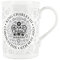 Purely Home Mug King Charles III Coronation 2023 – Tasse en porcelaine fine noire et blanche avec emblème commémoratif officiel