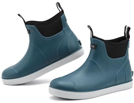 Rumkok Stivali Gomma Uomo, Stivali Da Pesca, Stivaletti Antinfortunistica Uomo, Da Esterno Antiscivolo Da Pioggia Shorty Boots, Comode Leggere Scarpe Da Giardino