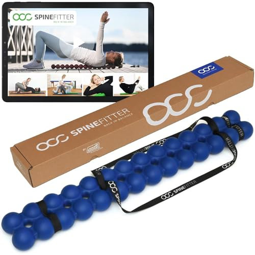 SPINEFITTER by SISSEL® Blau | Massagegerät für Rücken & Balance | Rückentrainer löst Verspannungen & Blockaden | Ideal zu Pilates und Yoga | Zur Entspannung der Wirbelsäule | Für Zuhause & Praxis
